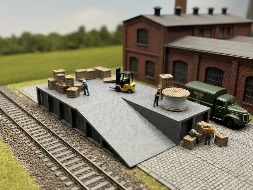 Modelo para impresión 3D: XL Laderampe Spur H0 / TT 1:87 Rampe. Referencia del modelo original.