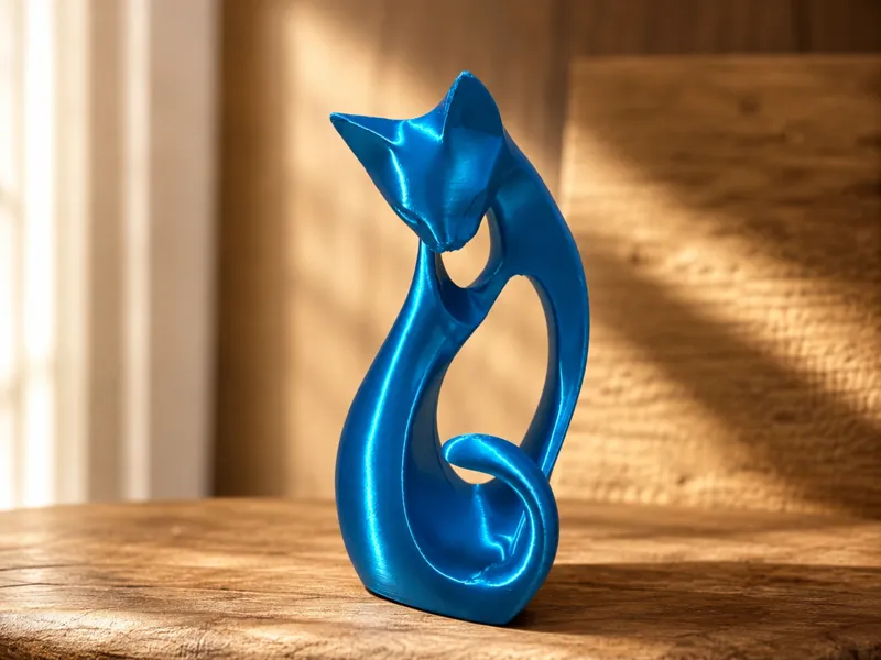 Elegant Abstract Cat Sculpture - Cat Decor