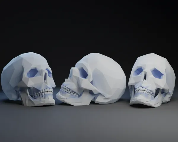 Crâne low poly