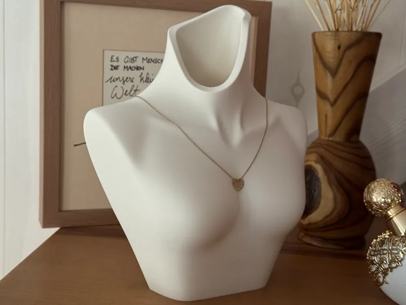 Elegant Necklace Display Bust Vase