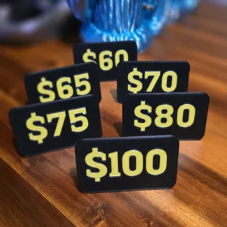 Price Signs w Built-in Stands (2-Color, AMS)