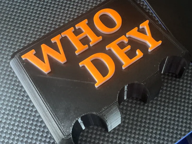 Who Dey Pool Cue Holder - Weighted
