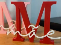Décoration lettre initiale M - hommage à la maman — photo 2
