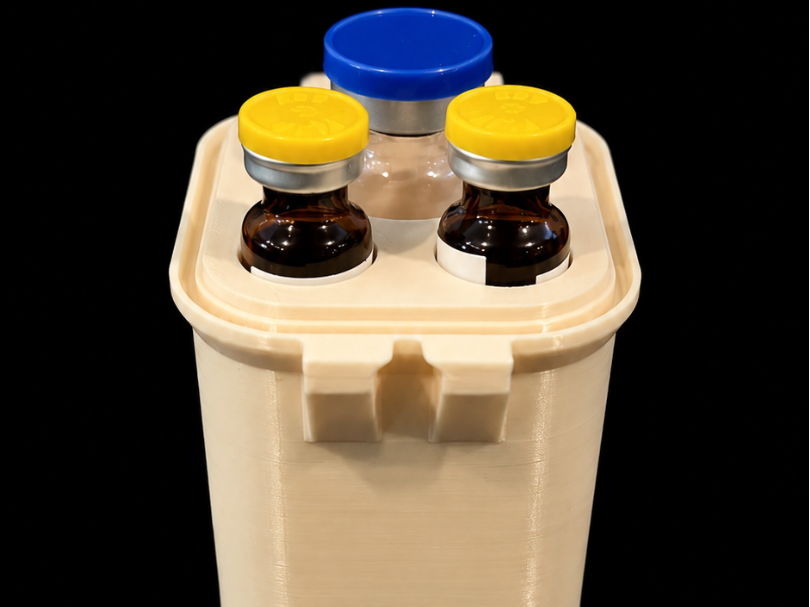 Peptide Travel Case – 2× 3mL + 1× BAC Water
