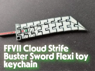 FFVII Cloud Strife Buster Sword Flexi toy keychain