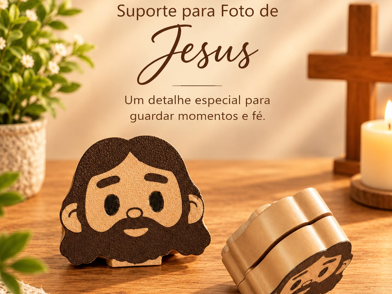 JESUS ,porta retrato, polaroid, foto (ELE TE AMA!) - 1