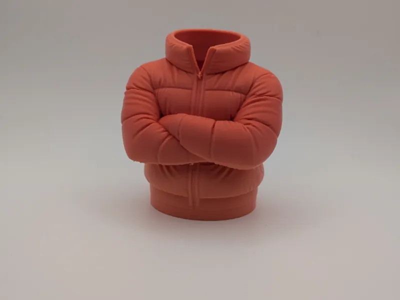 Puffer Jacket Mood Pen Holder & Vase