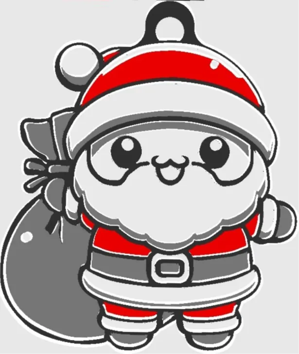Santa Keychain / Tree Decor