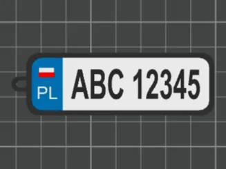 Polish License plate keychain