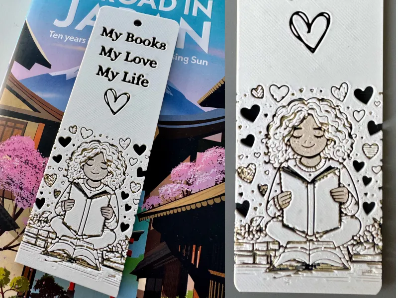 My Life, My Love, My Book Girl Bookmark | HueForge