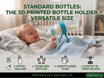 No-Roll STANDARD Baby Bottle Holder for Blanket