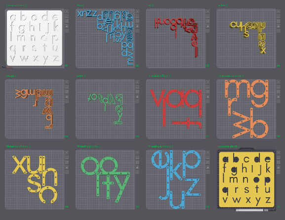 Miniatura 2 do modelo 3D Ultimate Lowercase Alphabet Set