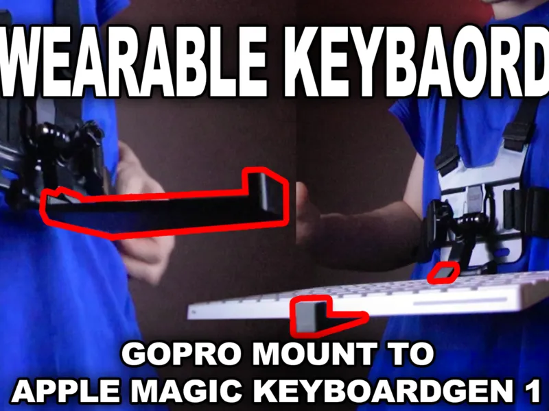 Apple Magic Keyboard to Gopro mount for chest