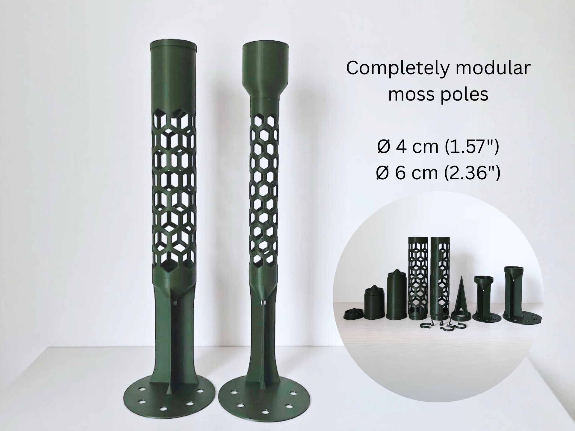 Moss pole - extendable modular plant support