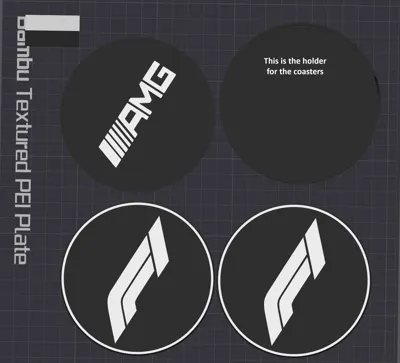 AMG Formula 1 Coasters with holder
