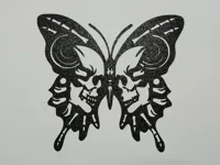 Papillon squelette — décoration murale — photo 3