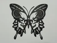 Papillon squelette — décoration murale — photo 2