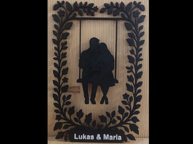 Romantic Couple on Swing - Customizable