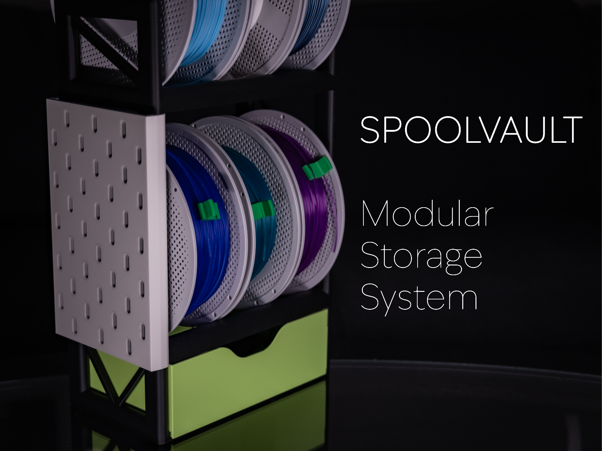 SPOOLVAULT - Modular Filament Storage