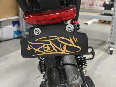 Customizable License Plate for FatBike 