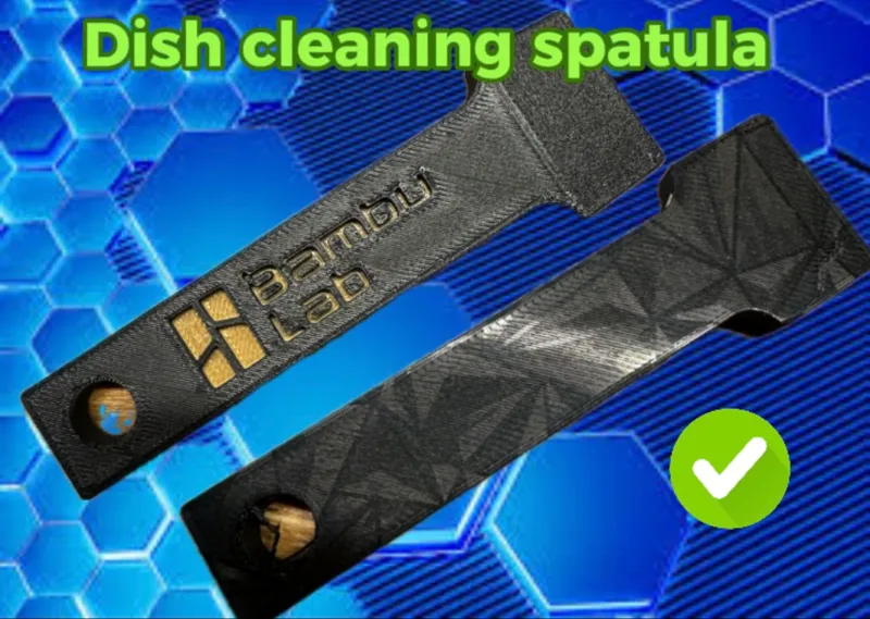 Dish cleaning spatula - Spatola pulizia piatto - Print Scraper Bed Scraper