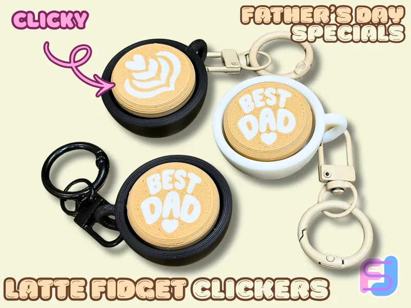 Latte Fidget Clicker Toy (Father's Day Edition)