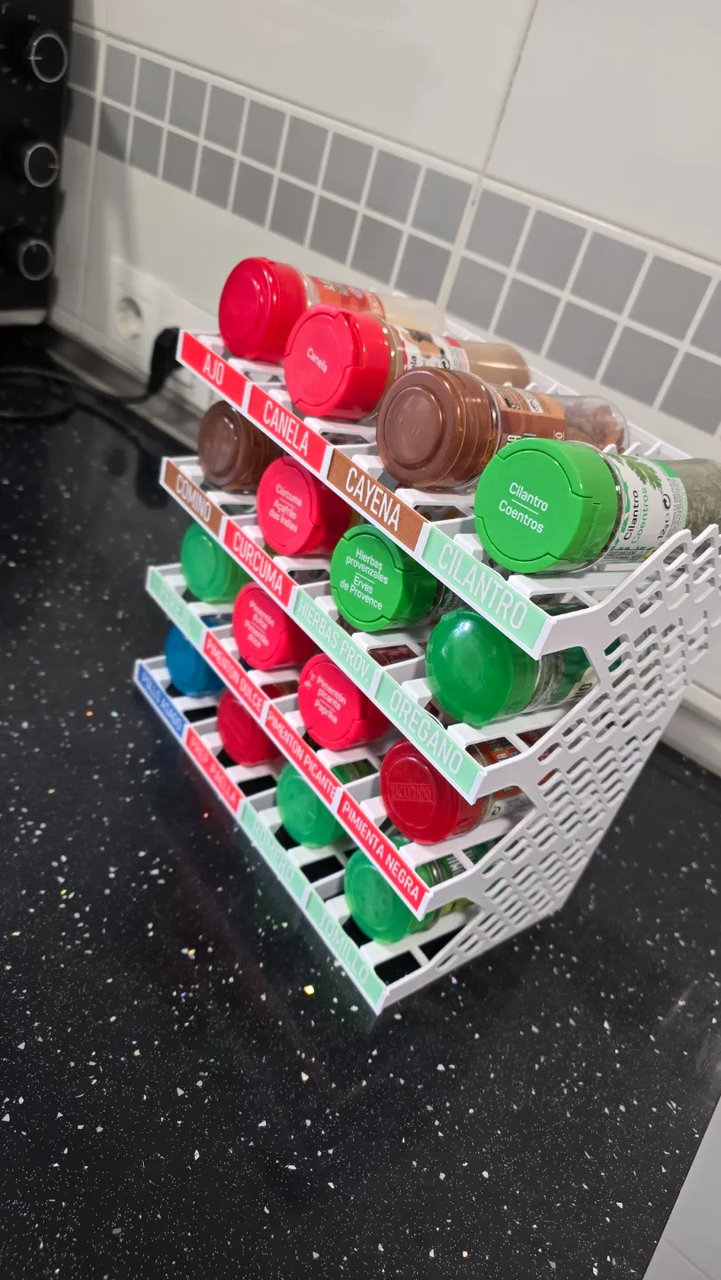 Spice Rack with Interchangeable Labels by N3CRO*Vicio - MakerWorld