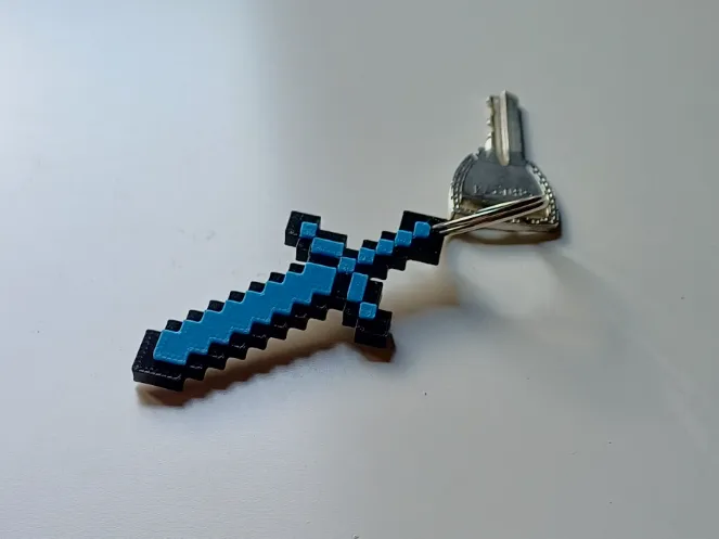 Minecraft Sword Key Chain