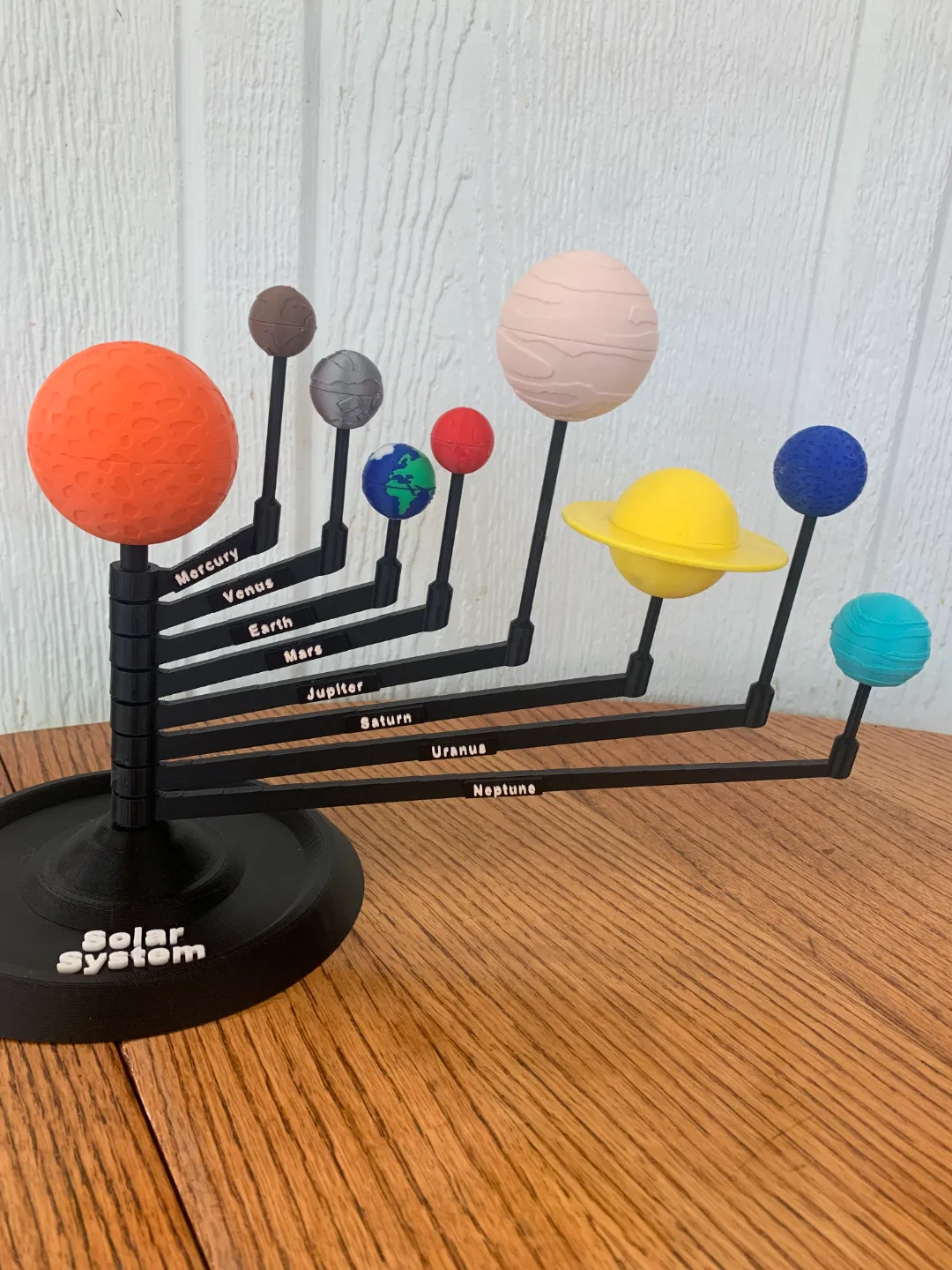 Planet Name Placards for Solar System Models view 2