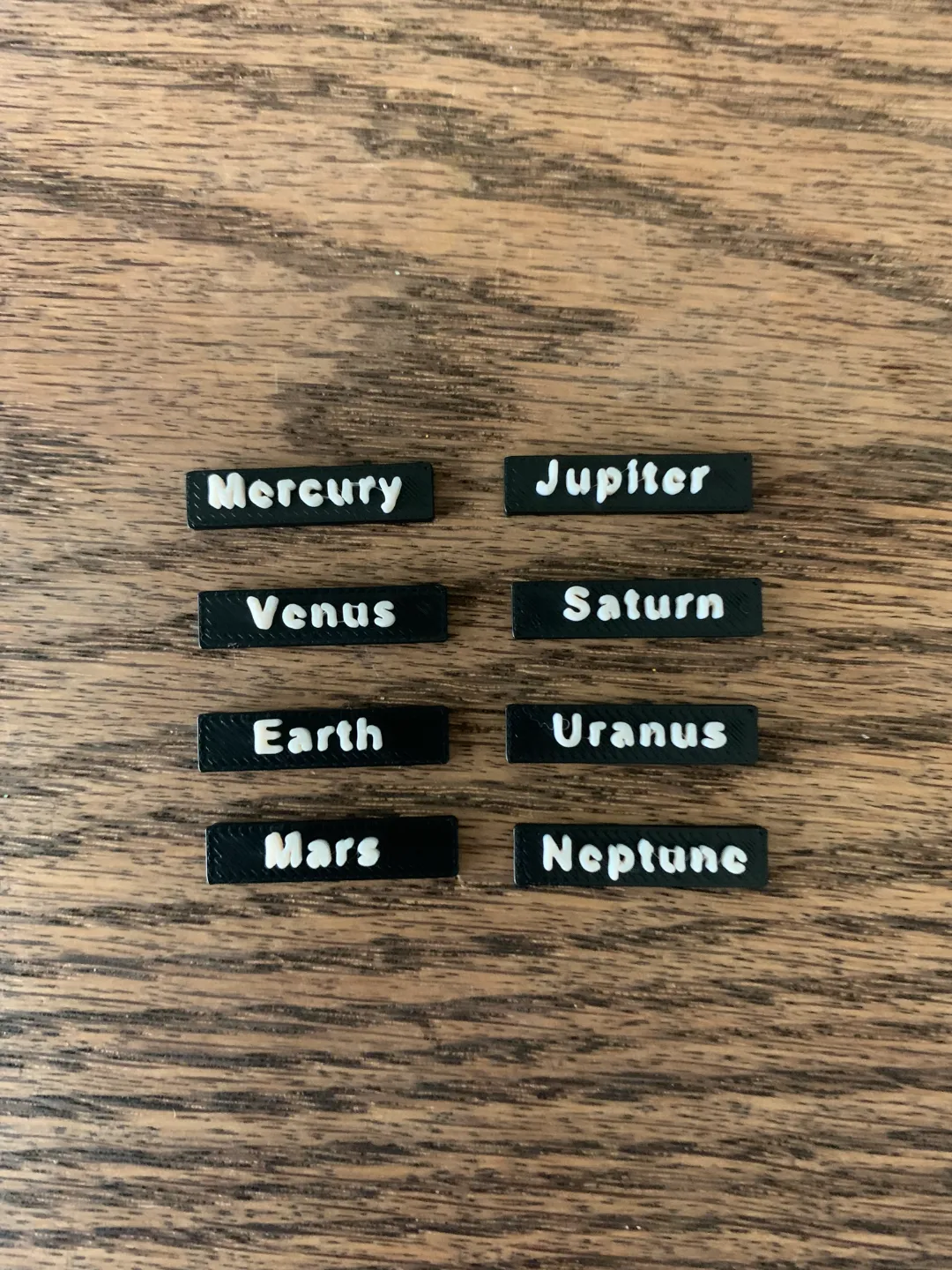 Planet Name Placards for Solar System Models view 3