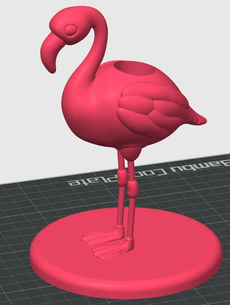 Flamingo Candle Holder with Baseplate