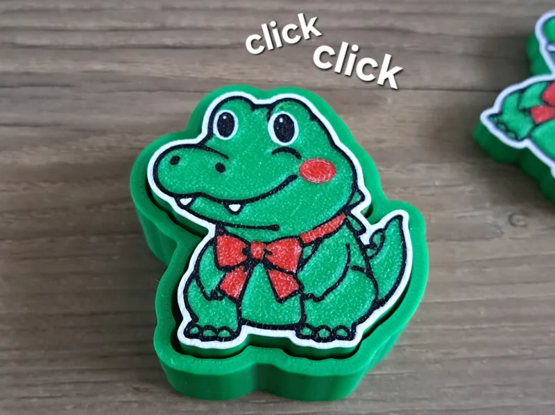 Cute crocodile fidget clicker toy