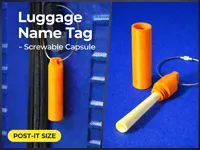 Luggage Name Tag (Post-it Size)