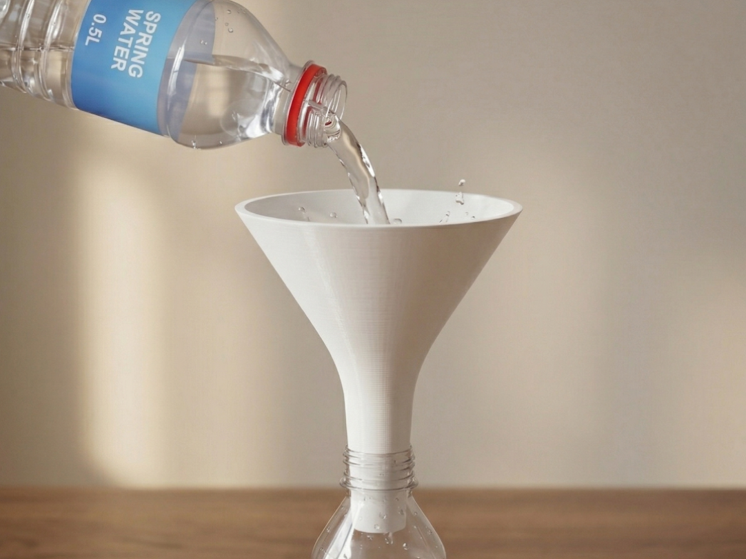 Simple funnel for standard bottles