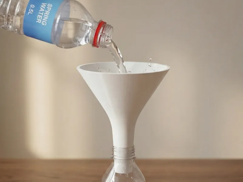 Simple funnel for standard bottles
