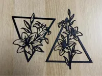 Set de déco murale fleurs géométriques — photo 1