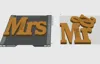 Single color, recessed text on the top