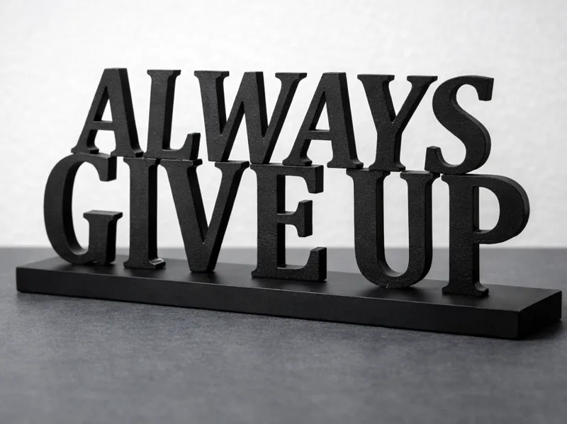 Always Give Up – Sarcastic Office Desk Decor