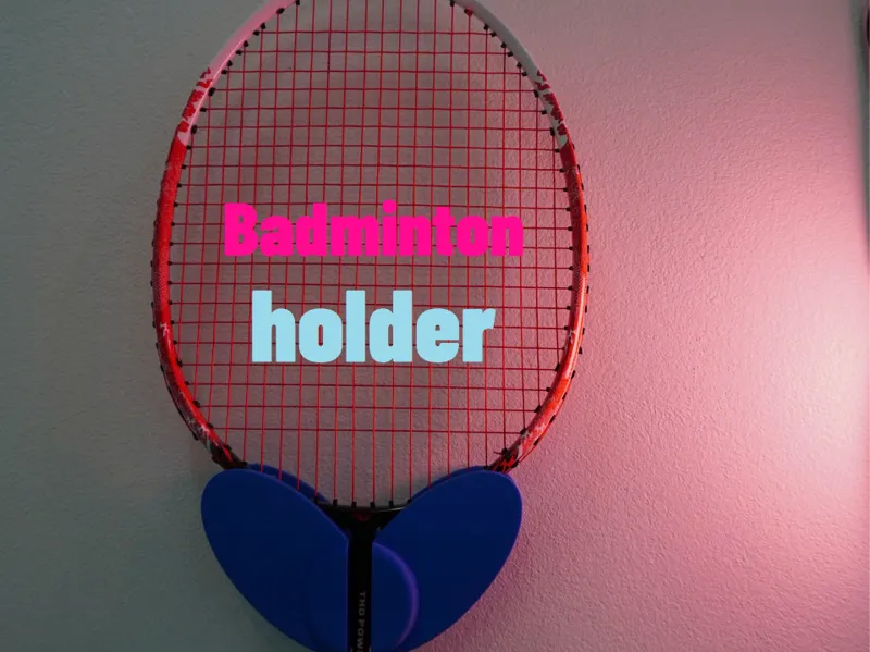 Badminton Racket Holder – Minimalist Wall Mount