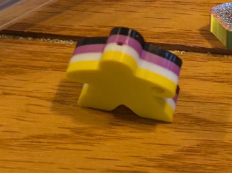 Non-Binary Meeple - 4 Color - Low Filament Setting