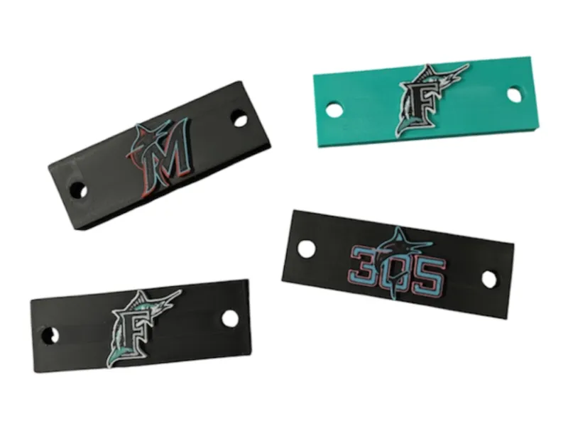 Baseball Cap Logo Plates - Miami Marlins