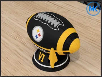 Modelo para impresión 3D: Pittsburgh Steelers – Ballon de Football Américain — vista de referencia 3