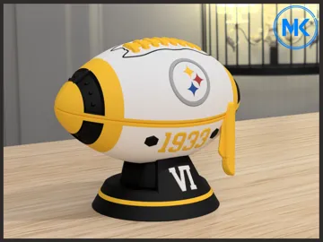 Modelo para impresión 3D: Pittsburgh Steelers – Ballon de Football Américain — vista de referencia 5