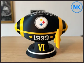 Modelo para impresión 3D: Pittsburgh Steelers – Ballon de Football Américain — vista de referencia 4