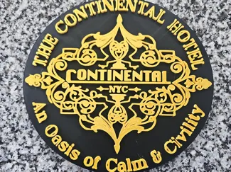 John Wick The Continental Hotel NYC Logo Wall Sign