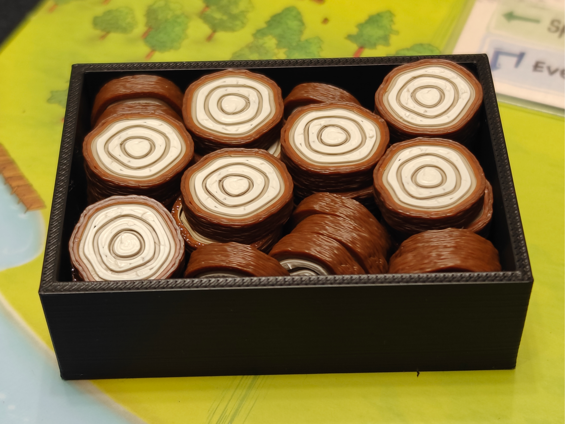 Wood logs board game resource token upgrade