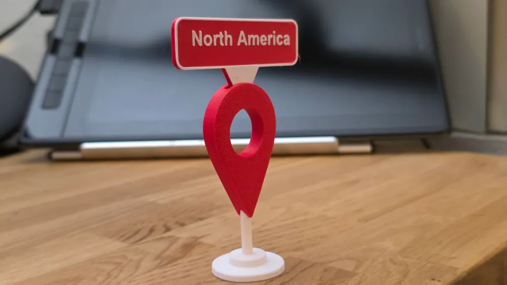 Text Pin For Map Map Pin Labeler with Customizable Text by cyberjo50 - MakerWorld