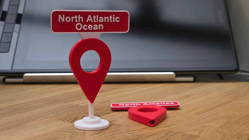 Pin Address On Map Map Pin Labeler with Customizable Text by cyberjo50 - MakerWorld