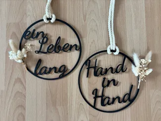 Stuhlschilder Hochzeit