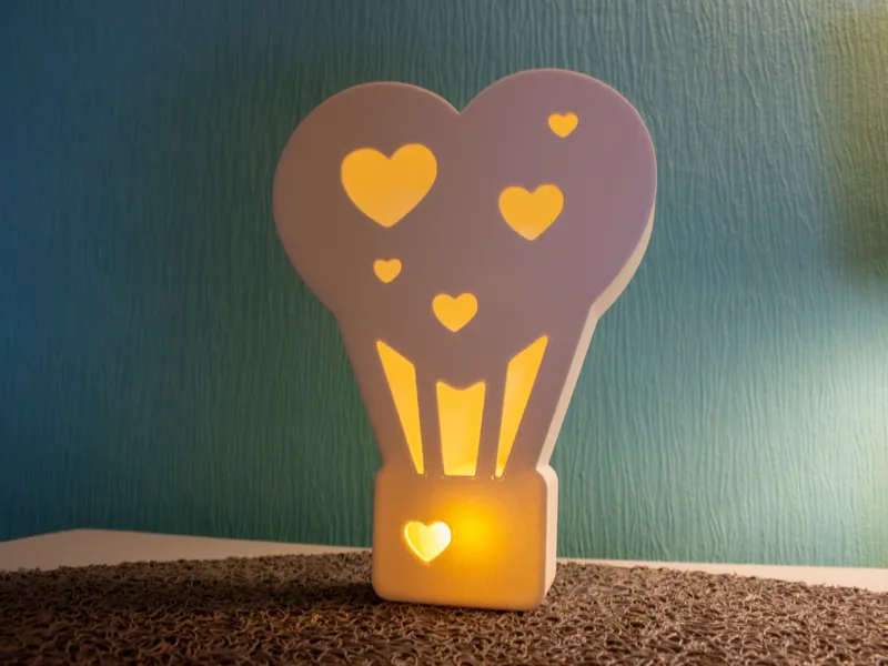 Herz - Heißluftballon - LED